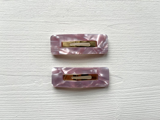 Cara Lilac Snap Clip Set of Two