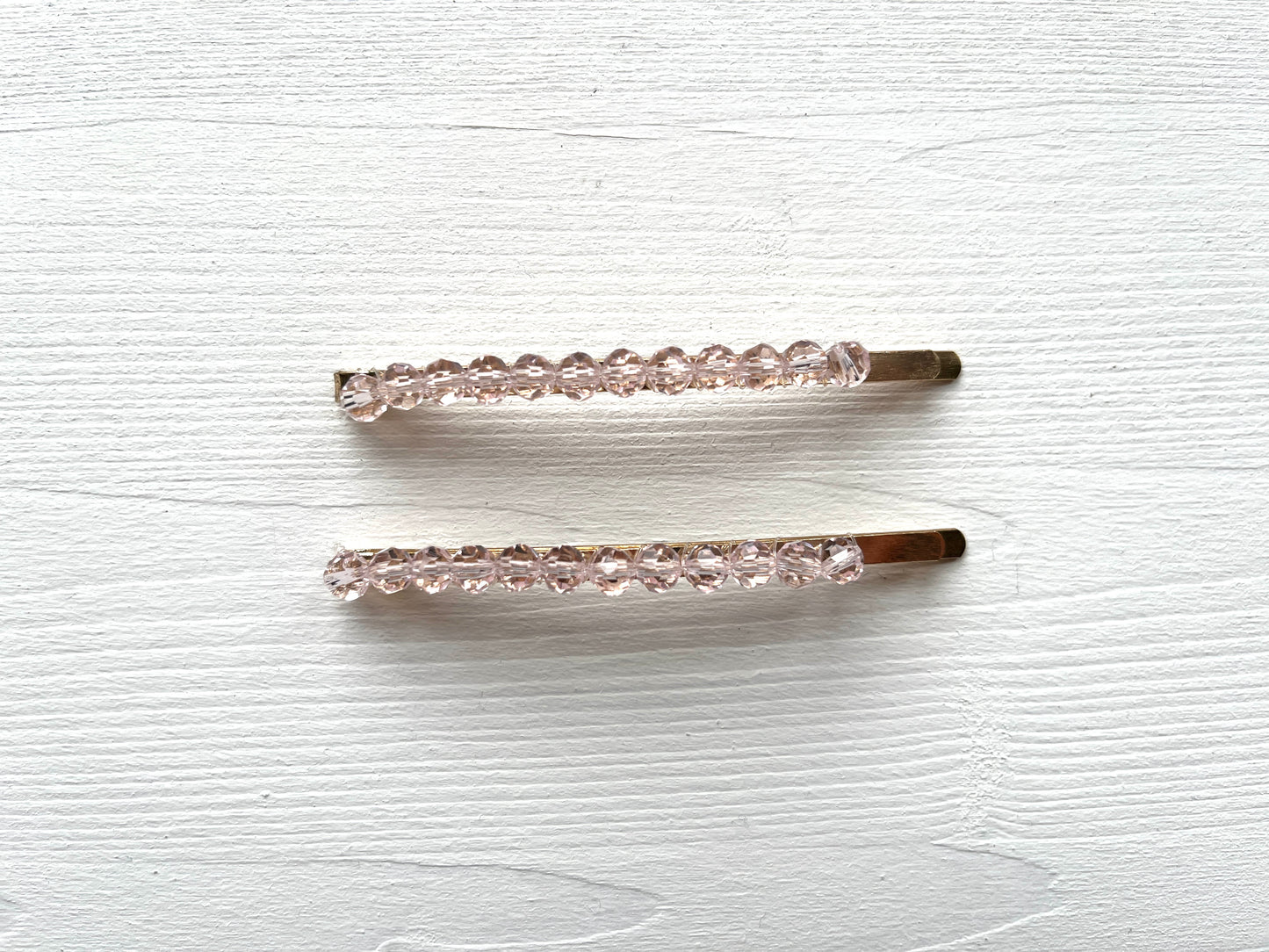 Iris Pink Crystal Pin Set Of Two