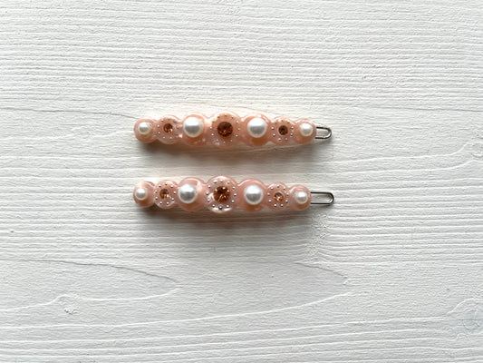 Laura Pink Hair Slide Set of Two
